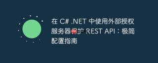 在 C# .NET 中使用外部授权服务器保护 REST API：极简配置指南
