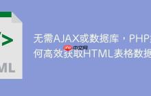 无需AJAX或数据库,PHP如何高效获取HTML表格数据