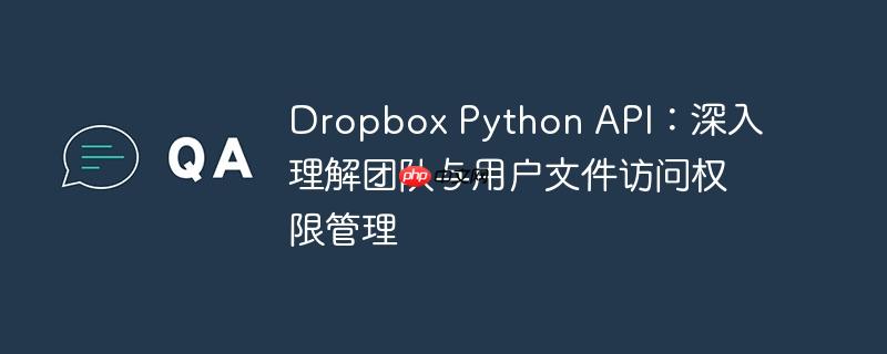 Dropbox Python API：深入理解团队与用户文件访问权限管理

