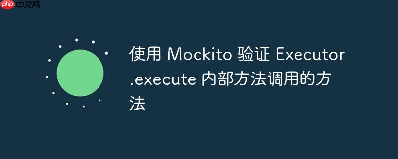 使用 Mockito 验证 Executor.execute 内部方法调用的方法