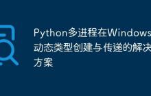 Python多进程在Windows下动态类型创建与传递的解决方案