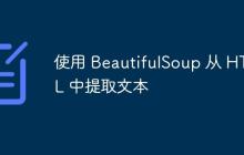 使用 BeautifulSoup 从 HTML 中提取文本