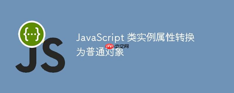 JavaScript 类实例属性转换为普通对象