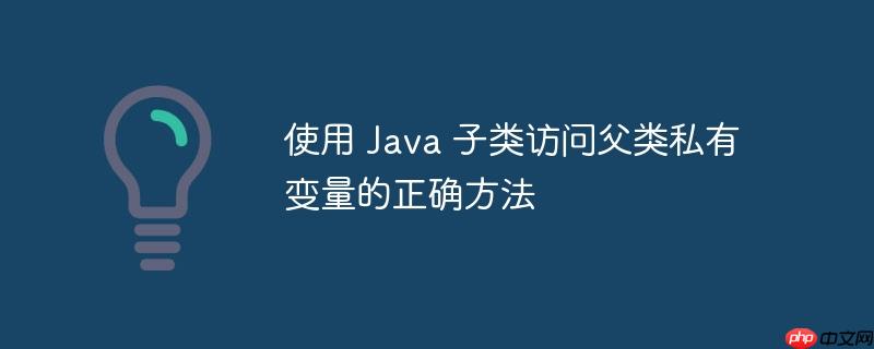 使用 java 子类访问父类私有变量的正确方法