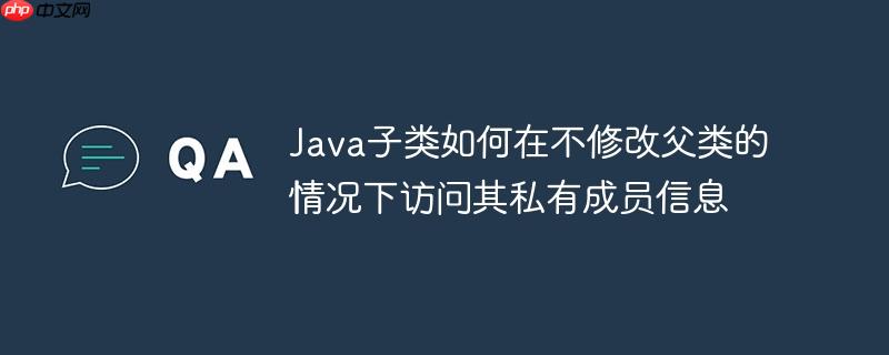 Java子类如何在不修改父类的情况下访问其私有成员信息