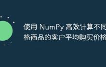 使用 NumPy 高效计算不同价格商品的客户平均购买价格