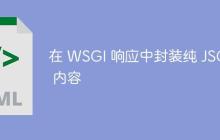在 WSGI 响应中封装纯 JSON 内容