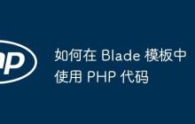 如何在 Blade 模板中使用 PHP 代码