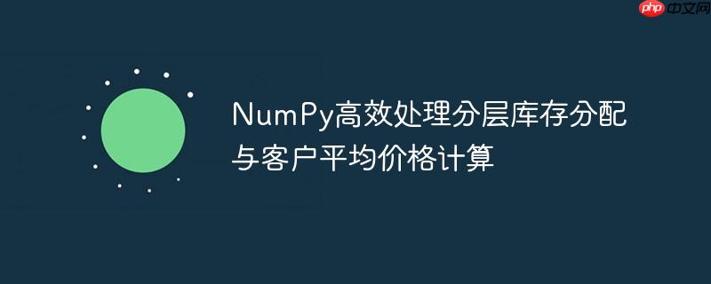 NumPy高效处理分层库存分配与客户平均价格计算