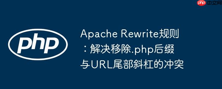 Apache Rewrite规则:解决移除.php后缀与URL尾部斜杠的冲突