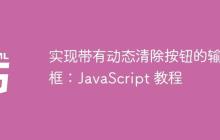 实现带有动态清除按钮的输入框：JavaScript 教程