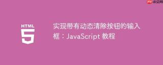 实现带有动态清除按钮的输入框：JavaScript 教程