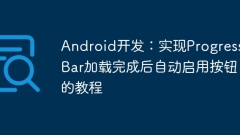 Android development: Tutorial on implementing the automatic button activation after the ProgressBar is loaded