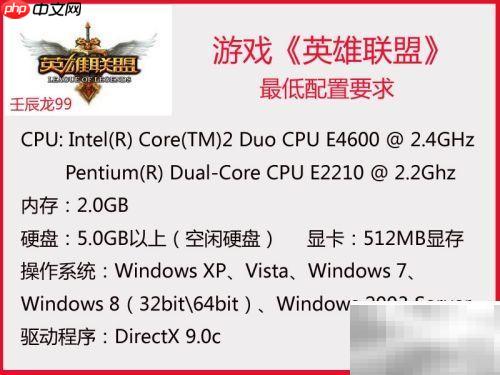 英雄联盟与Dota2配置要求