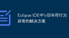 Solution to abnormal behavior of carriage return character in Eclipse IDE