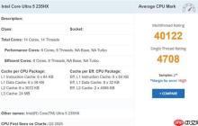 Intel酷睿Ultra 5 235HX首次跑分：单核超锐龙9 9955HX3D！
