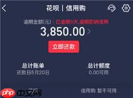 支付宝花呗逾期一天会有什么影响