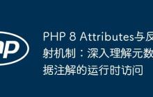 PHP 8 Attributes与反射机制:深入理解元数据注解的运行时访问
