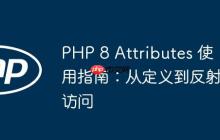PHP 8 Attributes 使用指南:从定义到反射访问