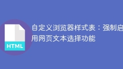 Custom browser stylesheet: Force enabled web text selection function