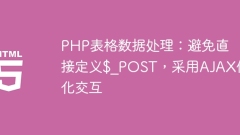PHP table data processing: Avoid directly defining $_POST, and use AJAX to optimize interaction