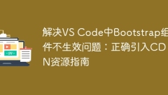 Solve the problem that the Bootstrap component does not take effect in VS Code: Guide to correctly introduce CDN resources