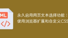 Permanently enable web text selection: Use browser extensions and customize CSS