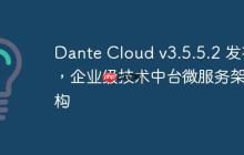 Dante Cloud v3.5.5.2 发布,企业级技术中台微服务架构