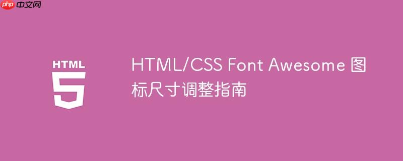 HTML/CSS Font Awesome 图标尺寸调整指南