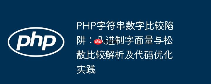 PHP字符串数字比较陷阱:八进制字面量与松散比较解析及代码优化实践