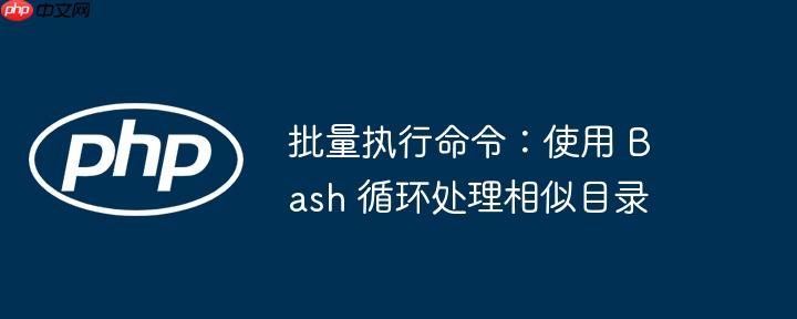 批量执行命令:使用 bash 循环处理相似目录