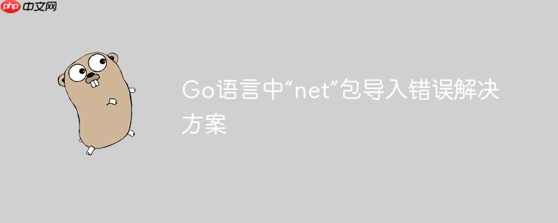 Go语言中“net”包导入错误解决方案