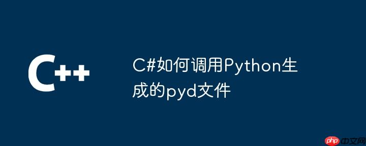 C#如何调用Python生成的pyd文件