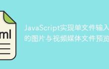 JavaScript实现单文件输入框的图片与视频媒体文件预览