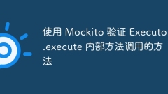 Verify methods called by Executor.execute internal method using Mockito