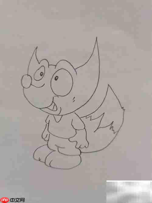 大眼睛狐狸绘画教程