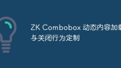 ZK Combobox Dynamic content loading and closing behavior customization