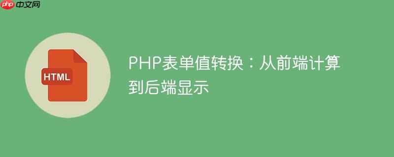 PHP表单值转换:从前端计算到后端显示