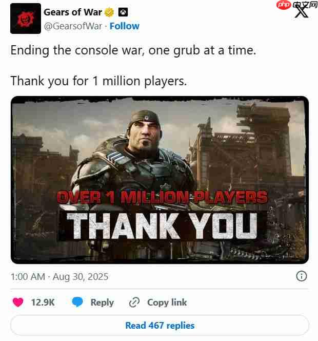 《战争机器:重装上阵》发售三天 玩家人数突破100万