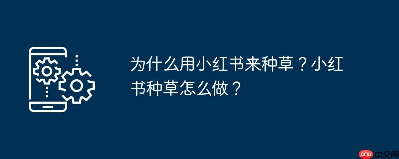 为什么用小红书来种草？小红书种草怎么做？