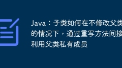 Java: How can a child class indirectly utilize the parent class private members by overwriting methods without modifying the parent class