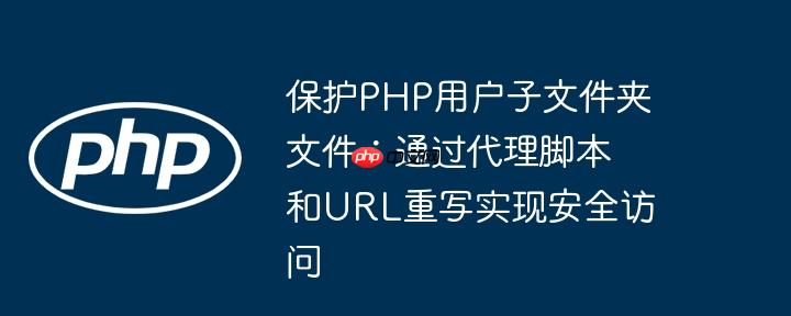 保护PHP用户子文件夹文件：通过代理脚本和URL重写实现安全访问
