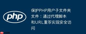 保护PHP用户子文件夹文件：通过代理脚本和URL重写实现安全访问