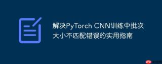 解决PyTorch CNN训练中批次大小不匹配错误的实用指南
