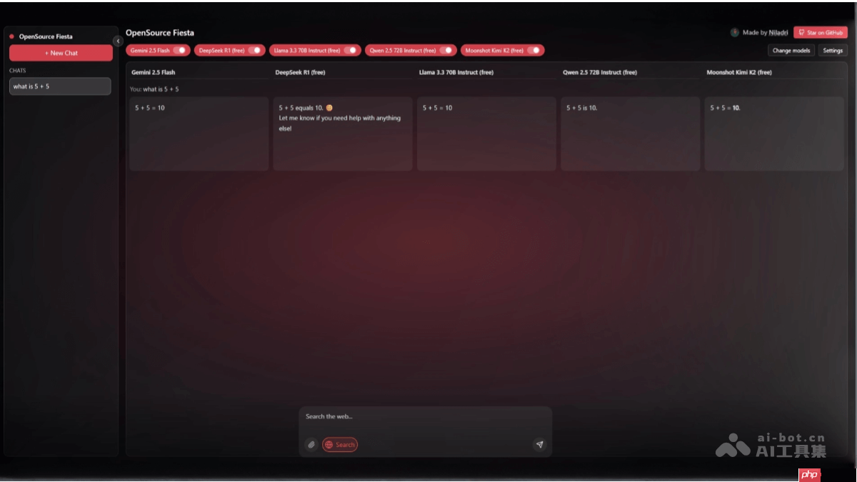 Open-Fiesta— 开源的AI聊天平台，能同时运行多种模型对比
