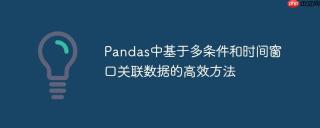 Pandas中基于多条件和时间窗口关联数据的高效方法