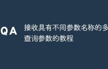 接收具有不同参数名称的多个查询参数的教程