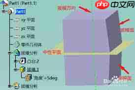 CATIA如何进行零件拔模