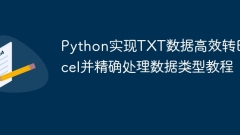 Tutorial mengenai cara untuk menukar data TXT dengan cekap ke dalam excel dan tepat memproses jenis data dalam python