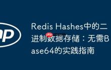 Redis Hashes中的二进制数据存储:无需Base64的实践指南